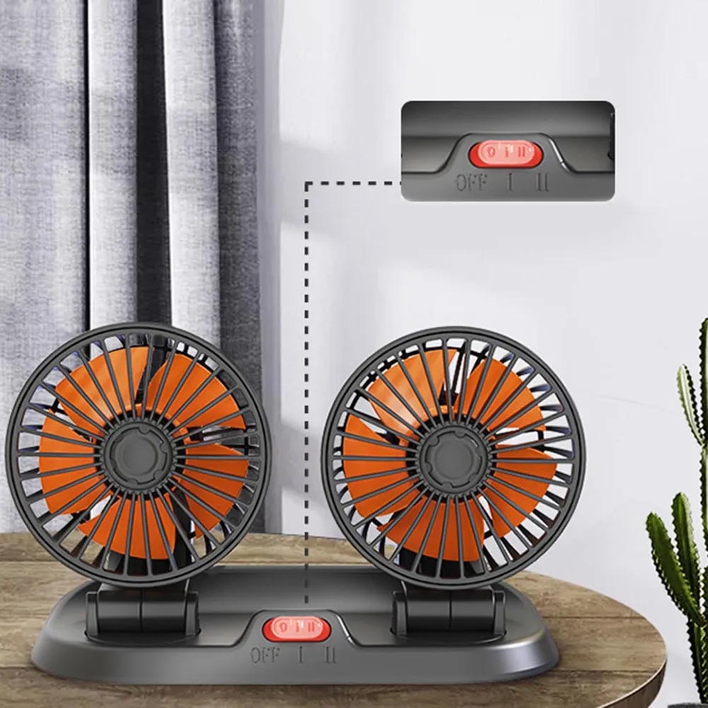Ventilador Para Carro Doble 360°